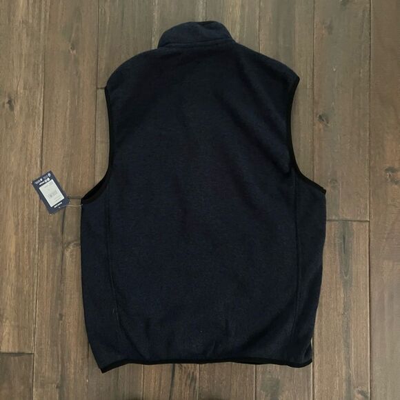 Chaps Navy Knit Full Zip Mock Neck Vest M NWT - Picture 5 of 5